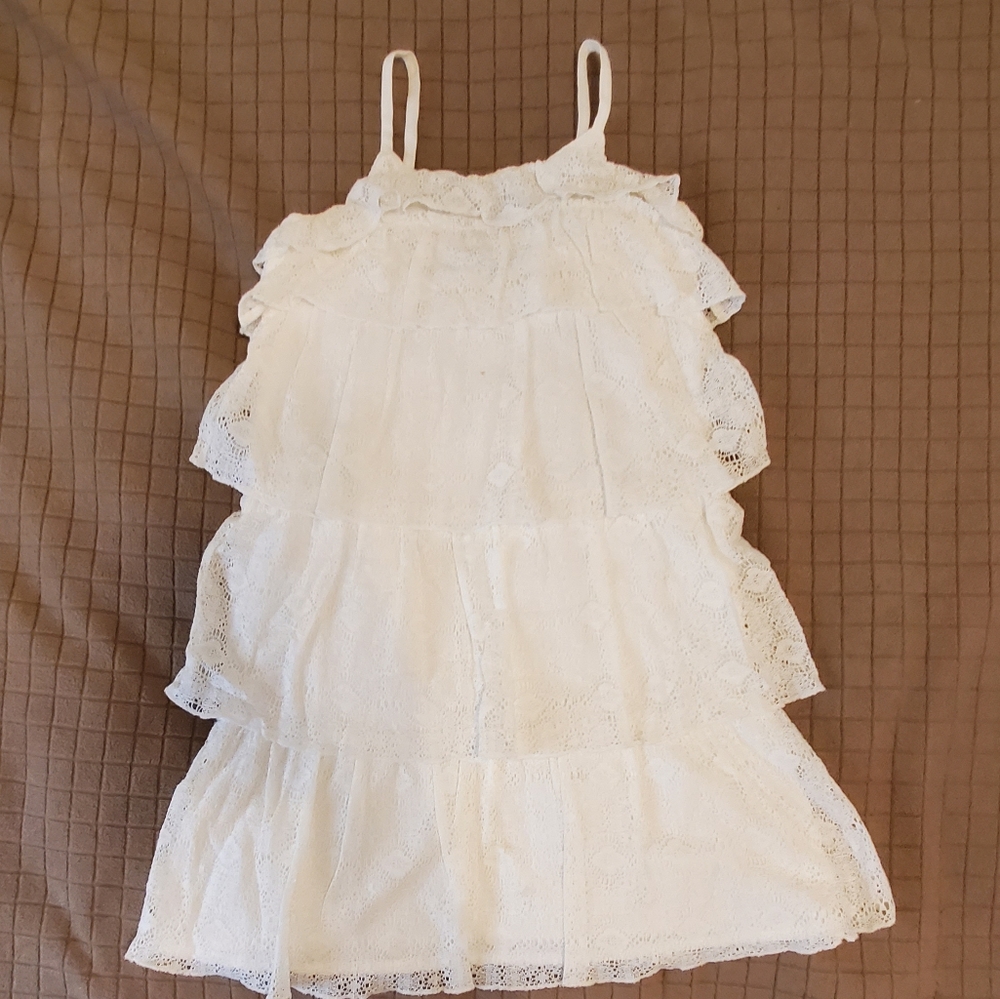 Baby GAP White Lace tiered ruffle Sundress